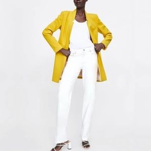 Over the knees blazer Zara. Yellow mustard.